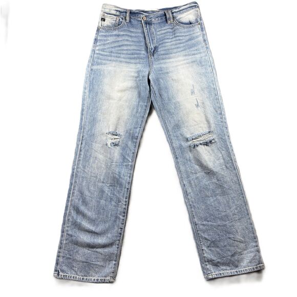 KanCan Women Jeans Wanda Ultra High Rise 90's Straight Leg Distressed 9/28 F190 - Picture 1 of 13